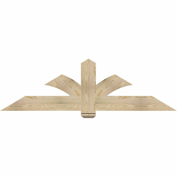 Ekena Millwork Redmond Rough Sawn Timber Gable Bracket, Douglas Fir, 72"W x 21"H x 4"D x 6"F, 7/12 Pitch GBW072X21X0406RED00RDF - main